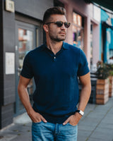 Strickpolo Dunkelblau