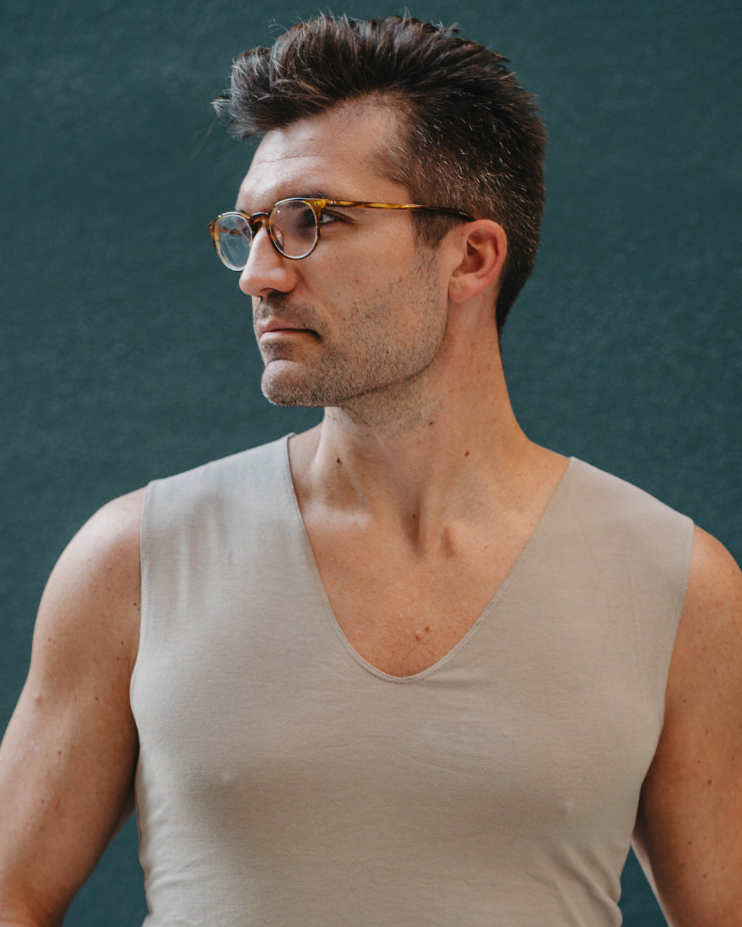 No-Show Unterhemd V-Neck in Nude