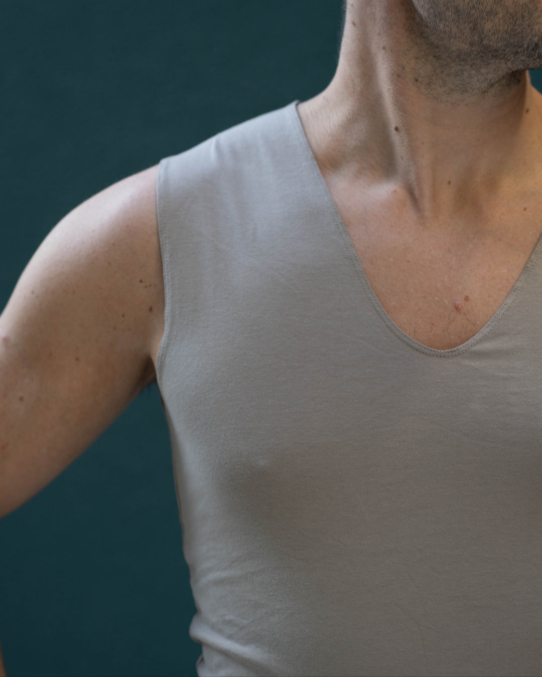 No-Show Unterhemd V-Neck in Nude