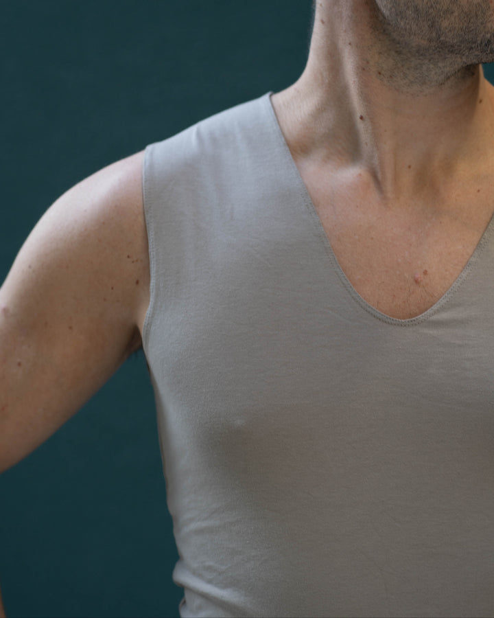 No-Show Unterhemd V-Neck in Nude