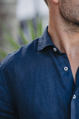 Leinenhemd Blu