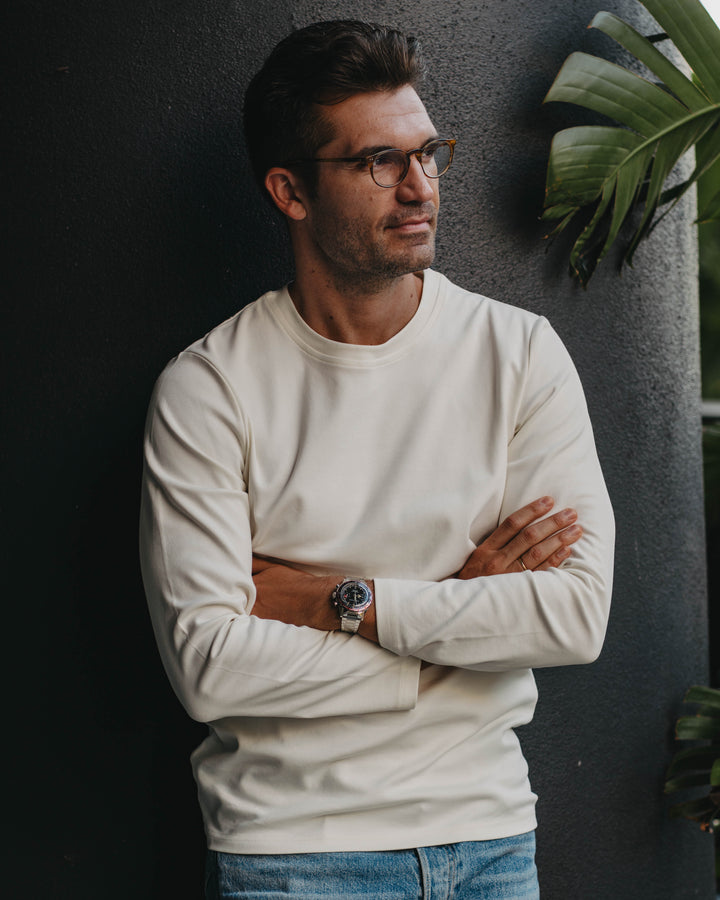 Langarmshirt in Off-White