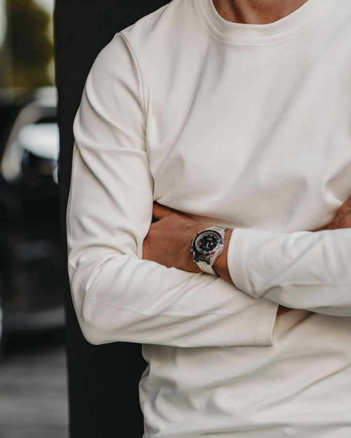 Langarmshirt in Off-White