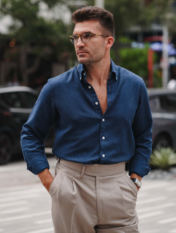 Denim Hemd Dunkelblau