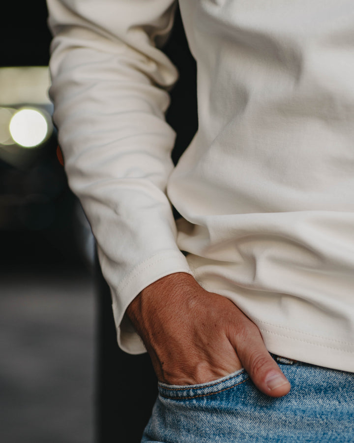 Langarmshirt in Off-White
