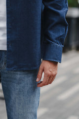 Denim Hemd Dunkelblau