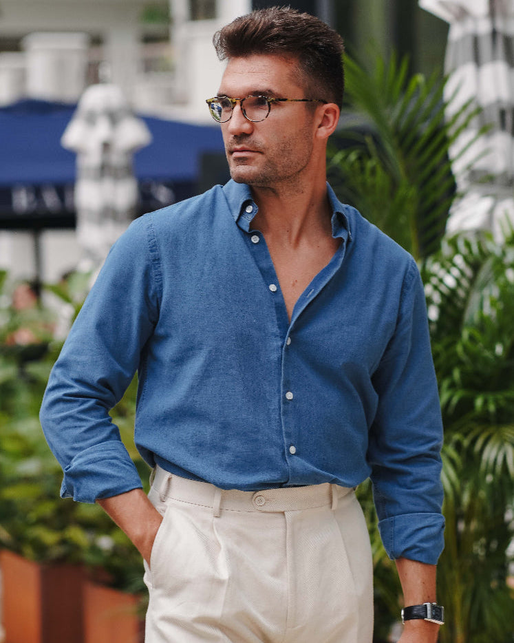 Denim Hemd Hellblau