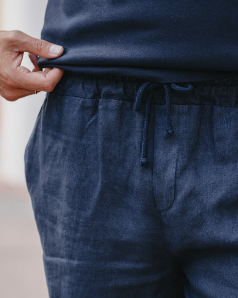 Leinenshorts Blu
