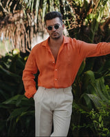 Leinenhemd Arancio
