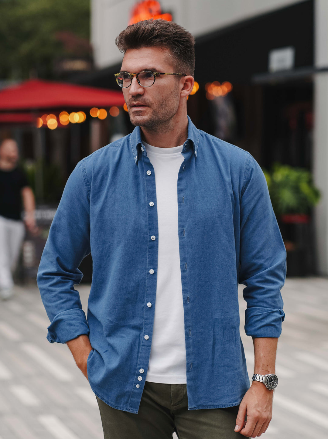 Denim Hemd Hellblau