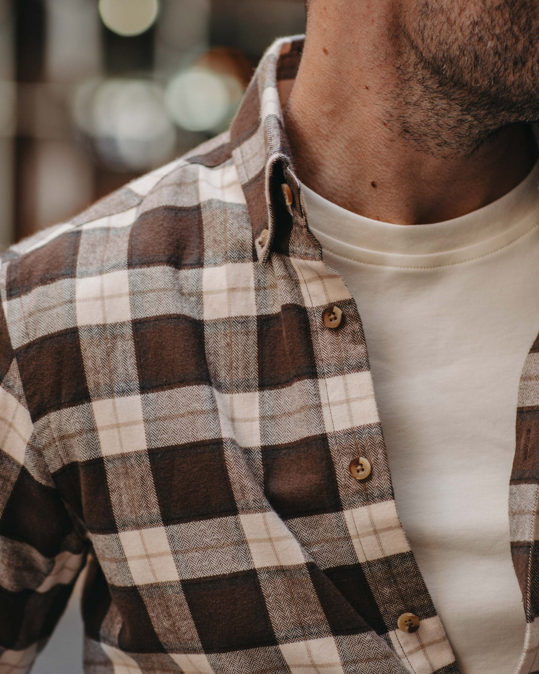 Langarmshirt in Off-White