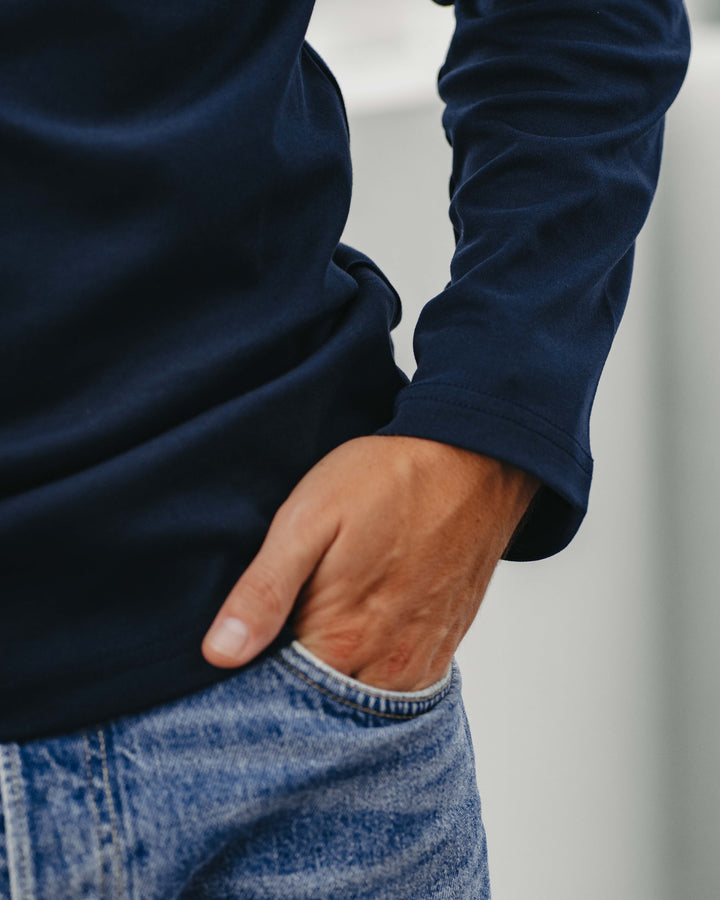 Langarmshirt in Navy