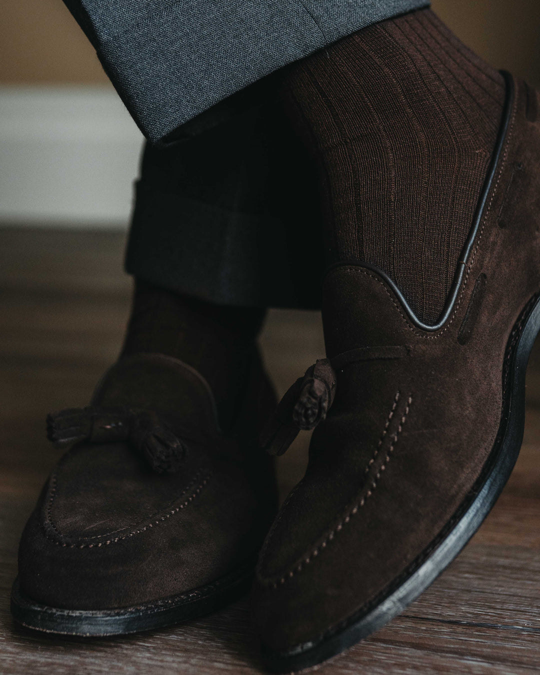Socken 2.0 in Dunkelbraun