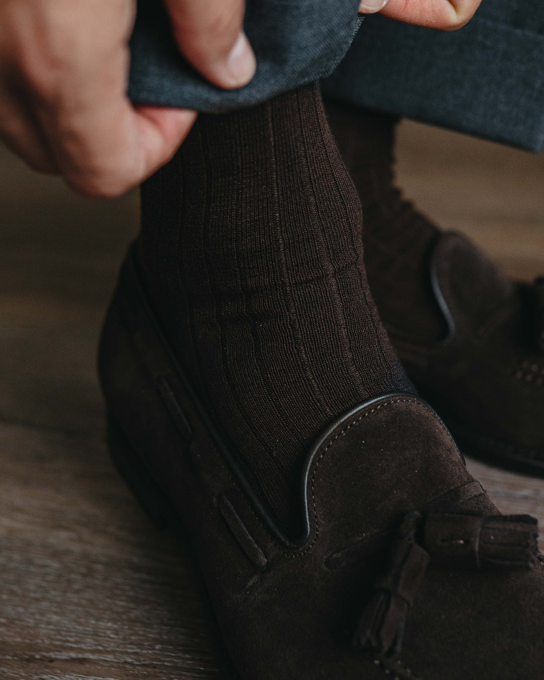Socken in Dunkelbraun 3er Pack
