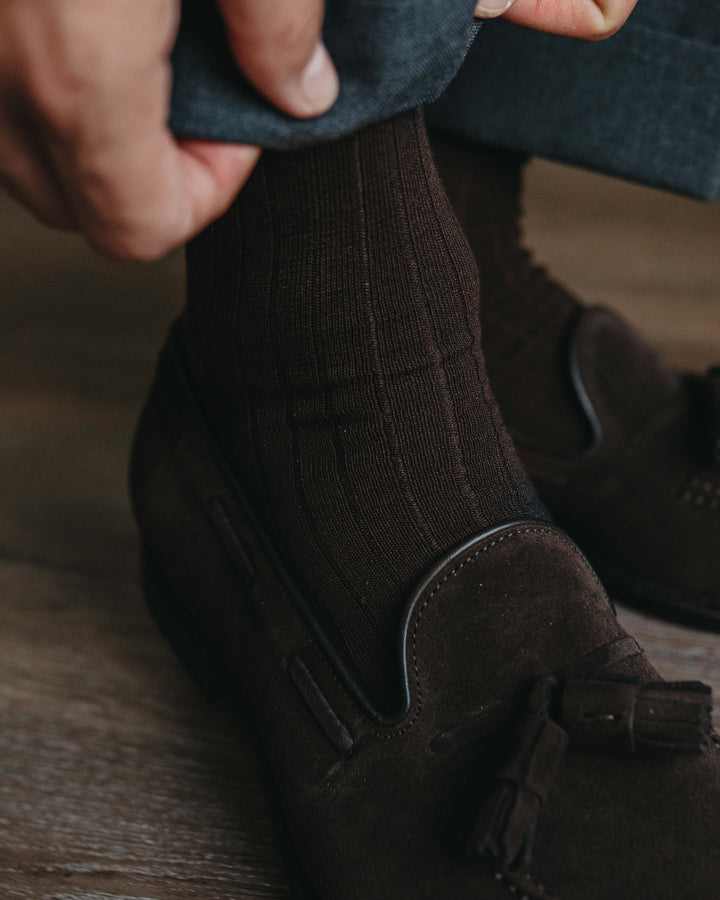 Socken in Dunkelbraun 3er Pack