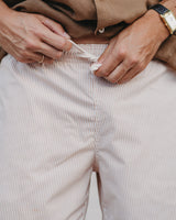 Badehose Beige gestreift