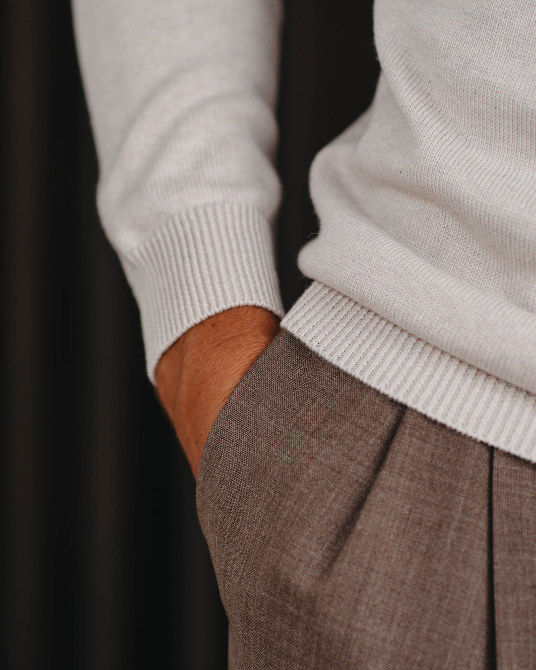 Leichter Pullover in Hellbeige