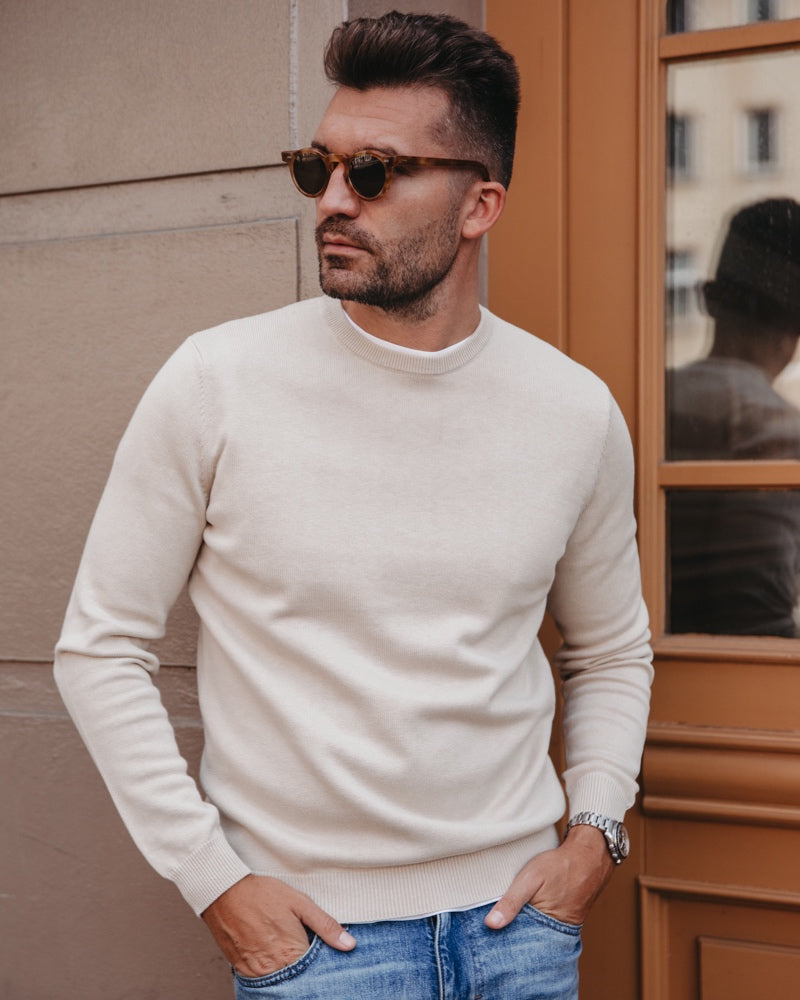 Leichter Pullover in Beige