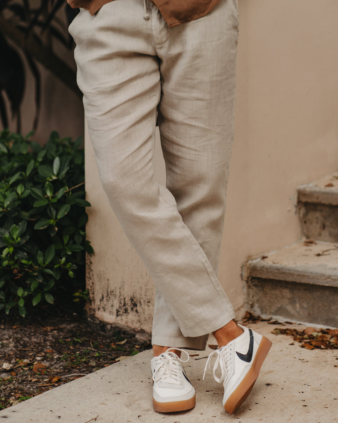 Leinenhose in Beige