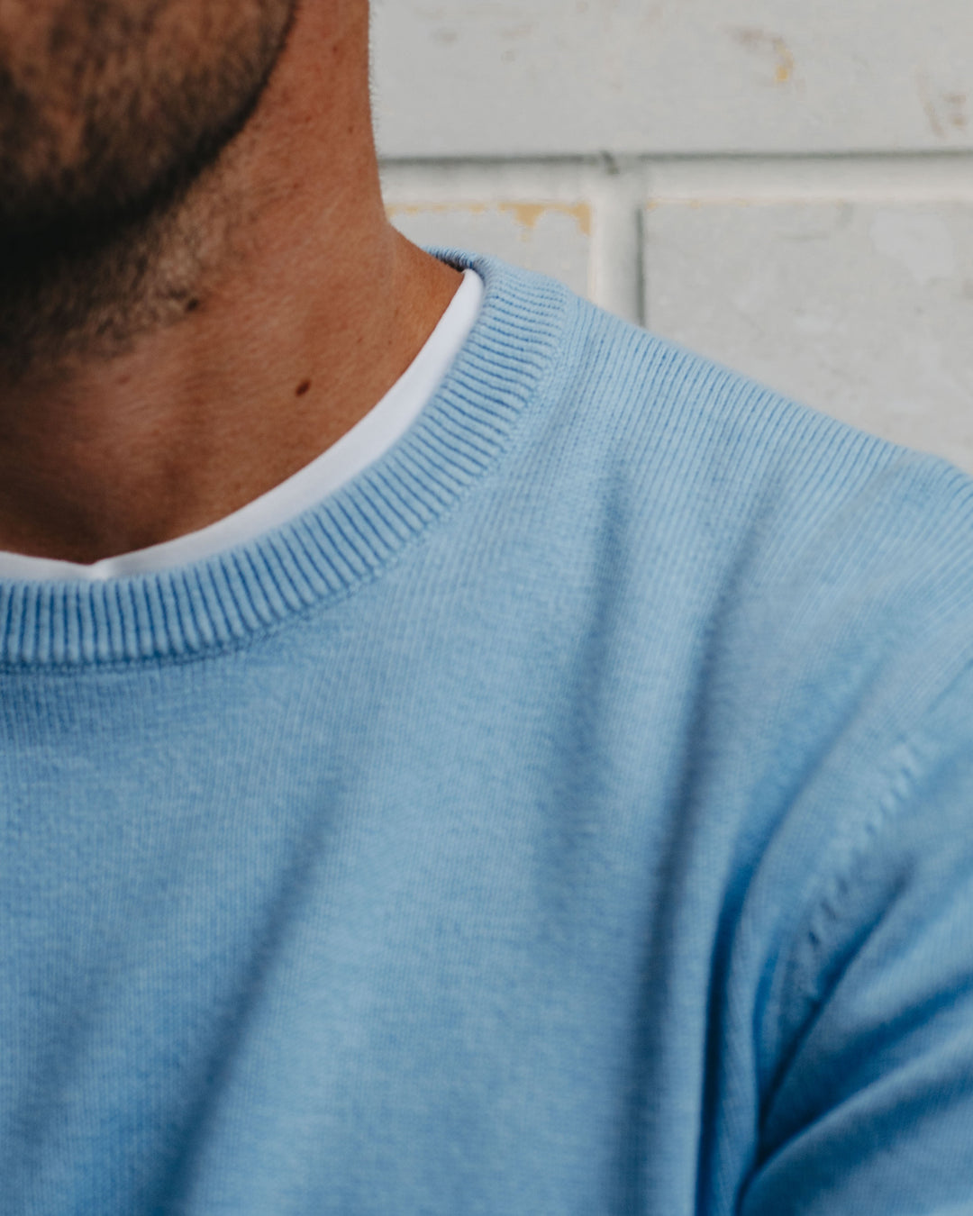 Leichter Pullover in Hellblau