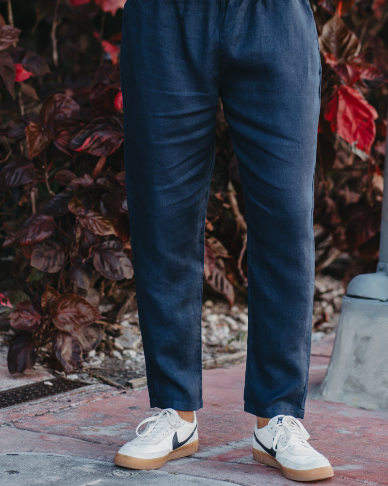 Leinenhose Blu