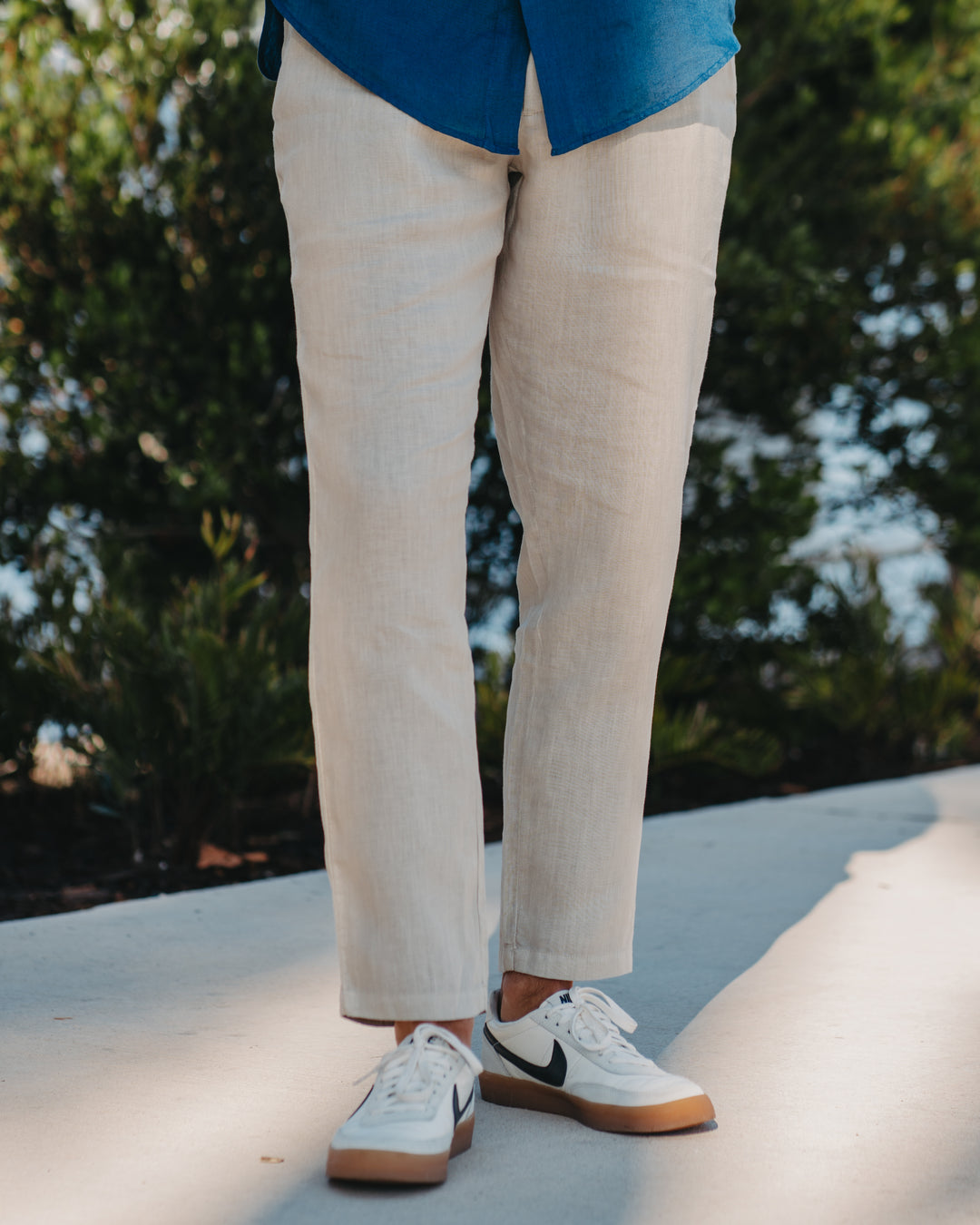 Leinenhose in Beige