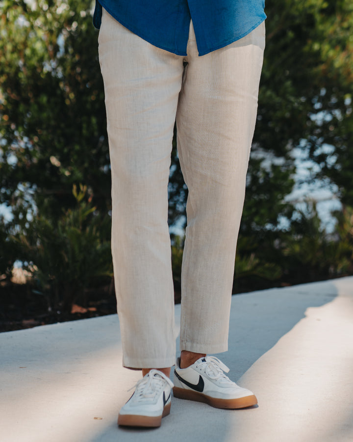 Leinenhose in Beige