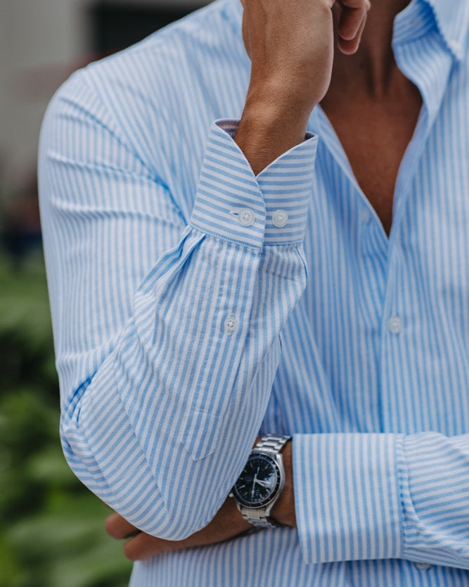 Oxford Hemd in Blau-Weiss gestreift