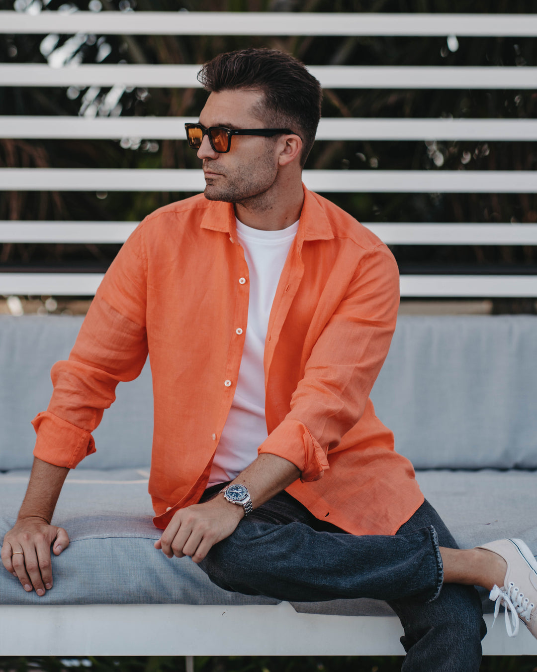 Leinenhemd Arancio