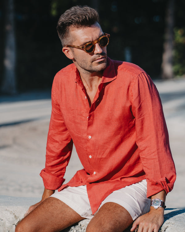 Leinenhemd Rosso