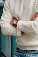 Grobstrick-Pullover 100% Merino in Off-White