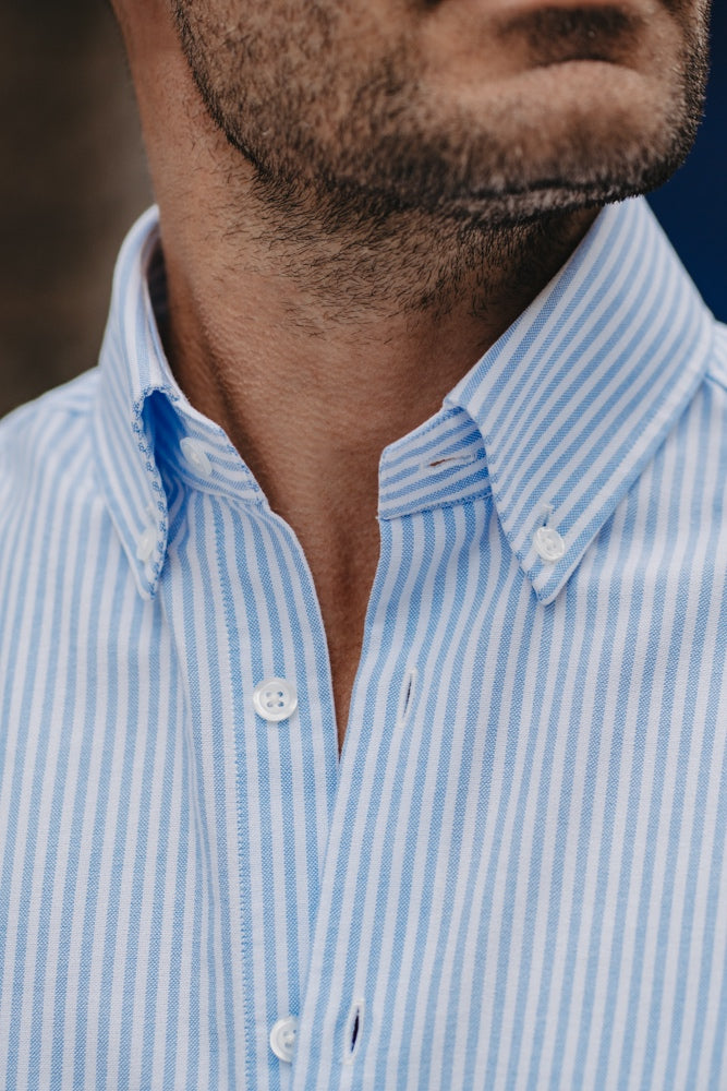 Oxford Hemd in Blau-Weiss gestreift