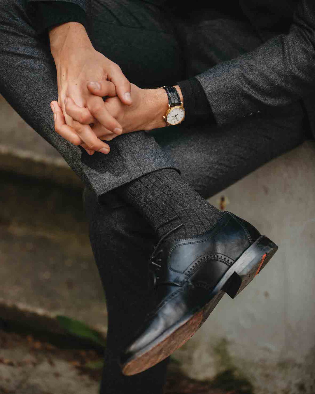 Baumwoll-Socken in Grau